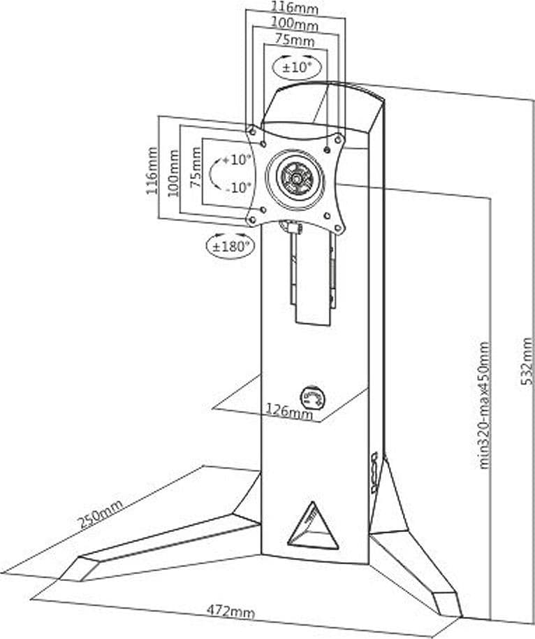 Supporto da Scrivania per Monitor Gaming LCD 17-32'' Nero in Supporti Scontolo.net - Potenza, commercioVirtuoso.it