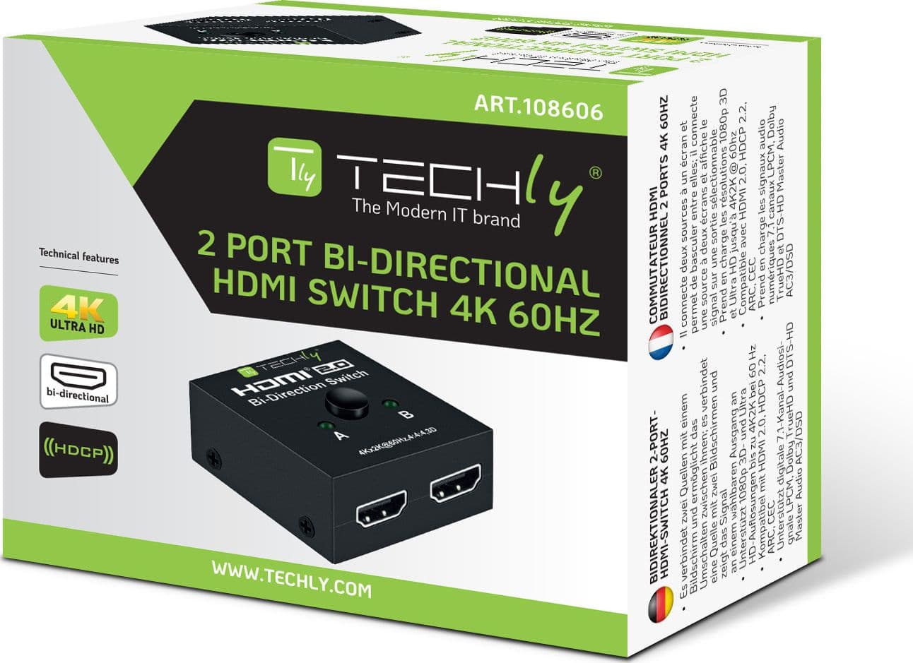 Switch HDMI 2 porte Bidirezionale 4K 60Hz in Selettori audio-video Scontolo.net - Potenza, commercioVirtuoso.it