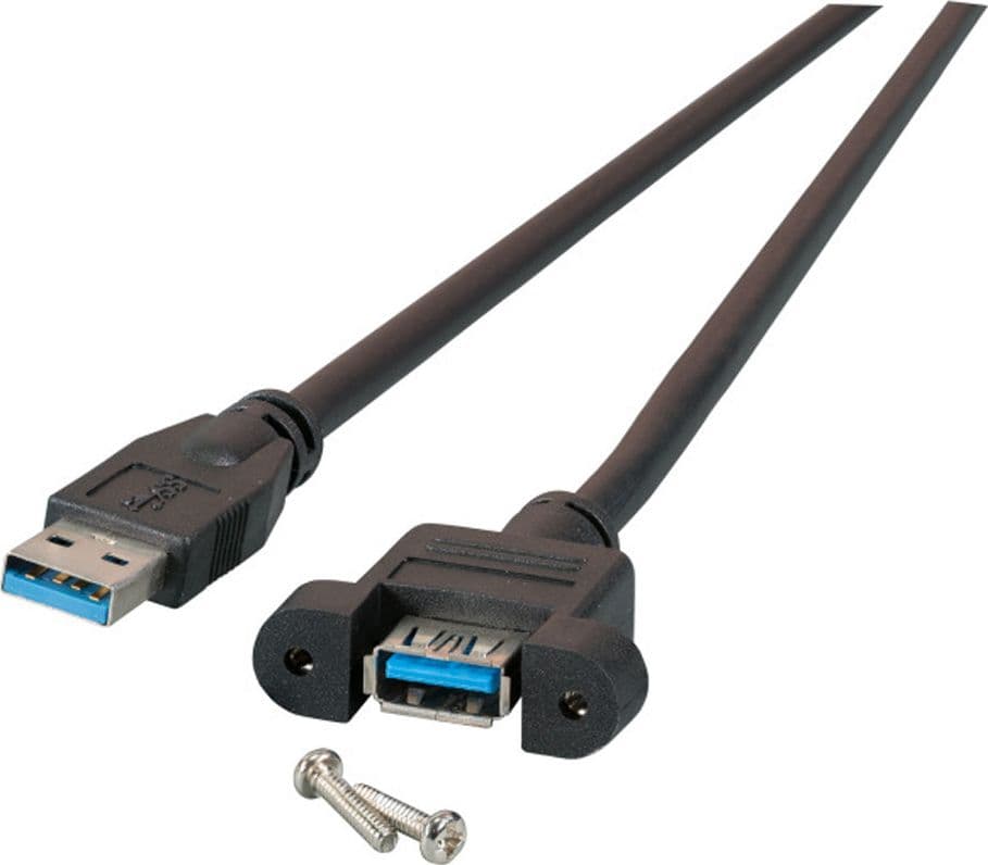 Cavo Prolunga USB 3.2 SuperSpeed A/A M/F da Pannello 1m Nero in  Scontolo.net - Potenza, commercioVirtuoso.it