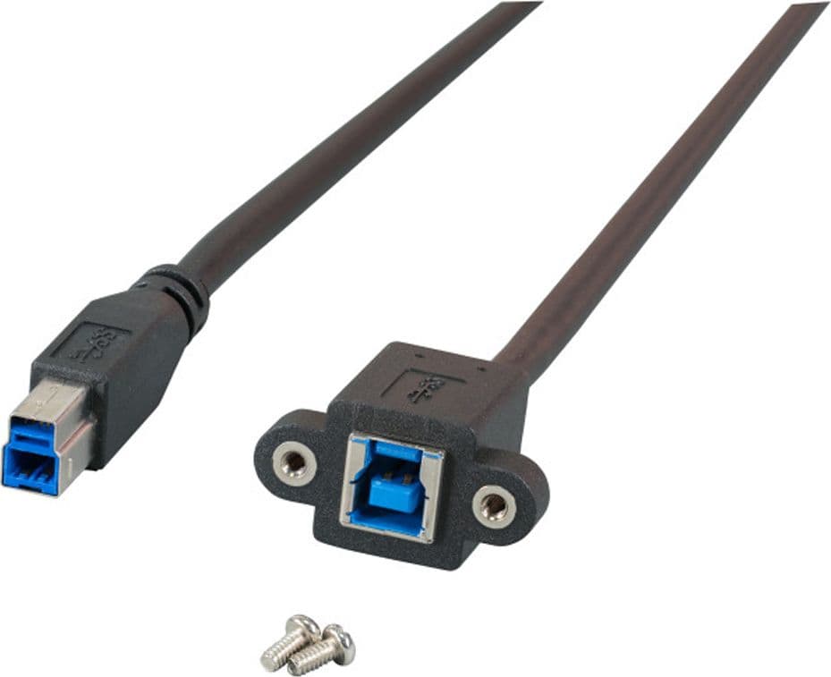 Cavo Prolunga USB 3.0 SuperSpeed B/B M/F da Pannello 1,8m Nero in  Scontolo.net - Potenza, commercioVirtuoso.it