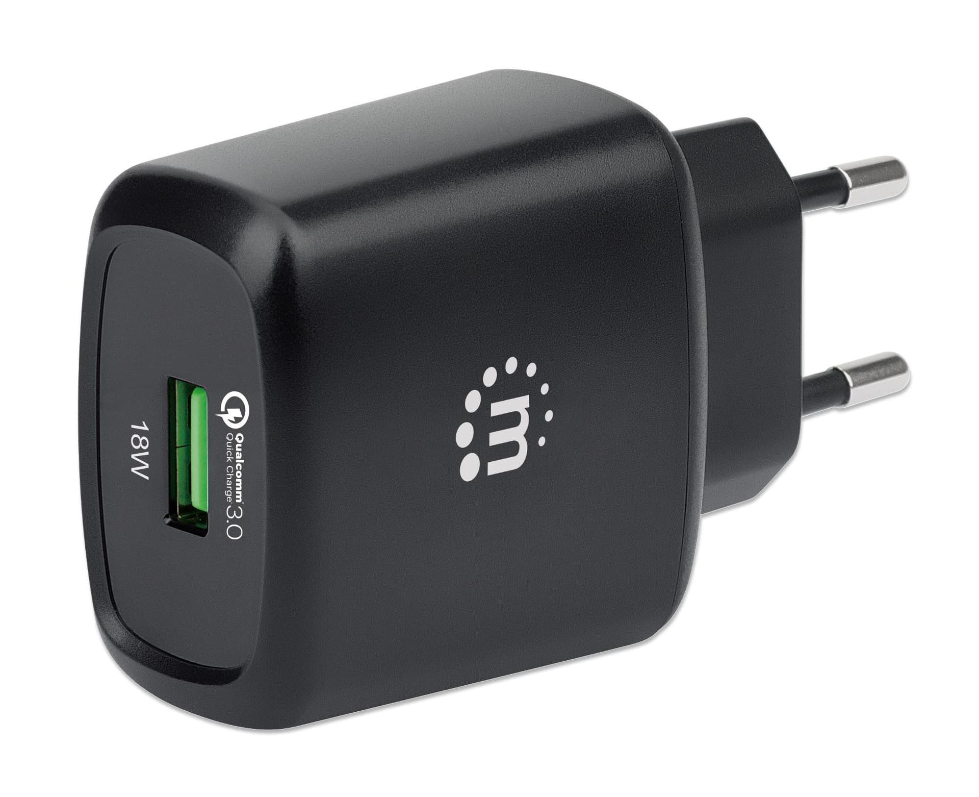 Caricatore USB da Muro QC3.0 18W Quick Charge&trade Nero in Caricabatterie da muro Scontolo.net - Potenza, commercioVirtuoso.it