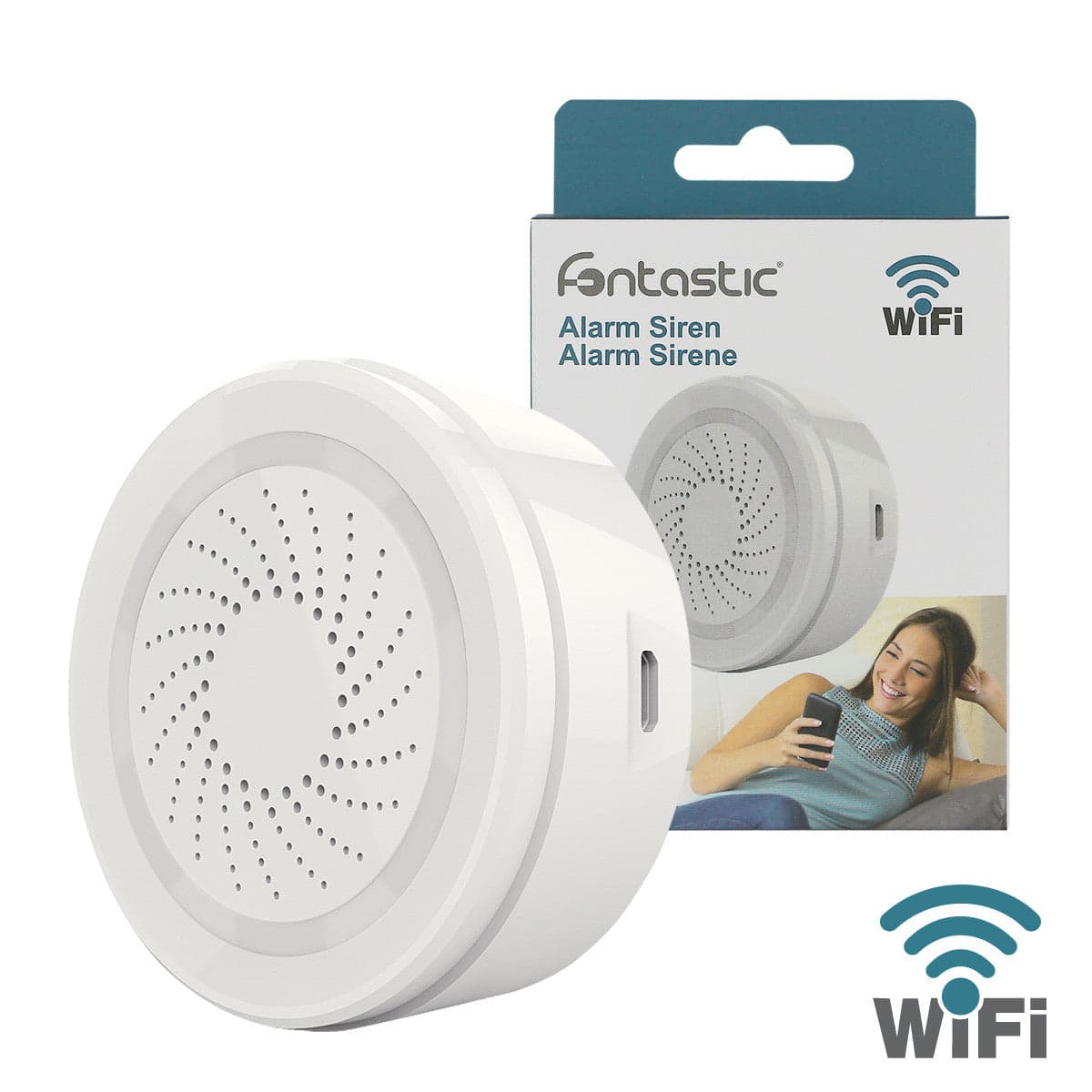 Sirena Allarme Smart Controllo vocale Alexa, Google Home Bianco in Sistemi di allarme domestico Scontolo.net - Potenza, commercioVirtuoso.it