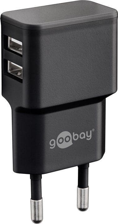 Caricatore da Muro 2 porte USB-A Slim Design 12W Nero in Caricabatterie da muro Scontolo.net - Potenza, commercioVirtuoso.it