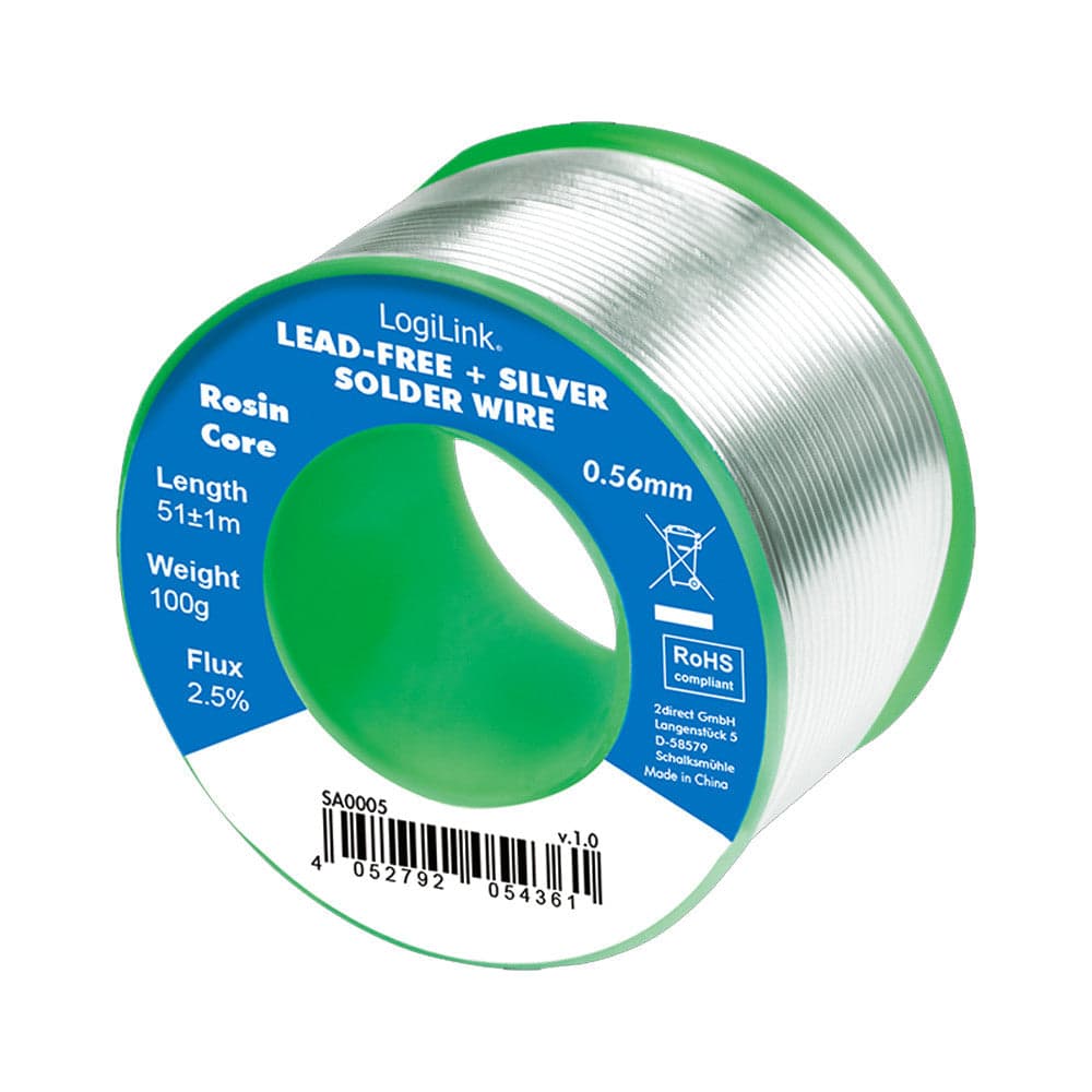 Stagno in Rotolo per Saldatura Senza Piombo Argento 0,3% Rame 0,7% &oslash 0,56 mm 100g in  Scontolo.net - Potenza, commercioVirtuoso.it