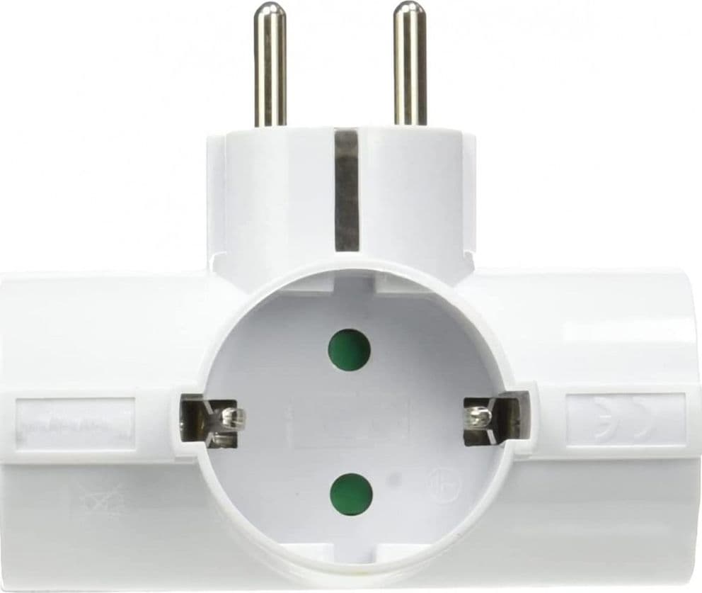 Adattatore Triplo Schuko Spina 2P+T 3 Prese 16A Bianco in Multiprese Scontolo.net - Potenza, commercioVirtuoso.it
