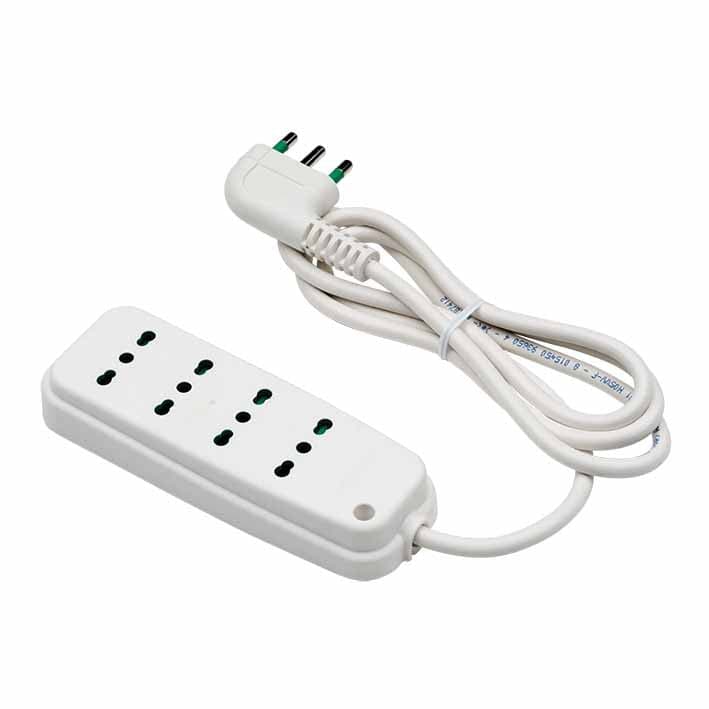 Multipresa 4 Posti con Spina Italiana Angolata Bianco in Multiprese Scontolo.net - Potenza, commercioVirtuoso.it