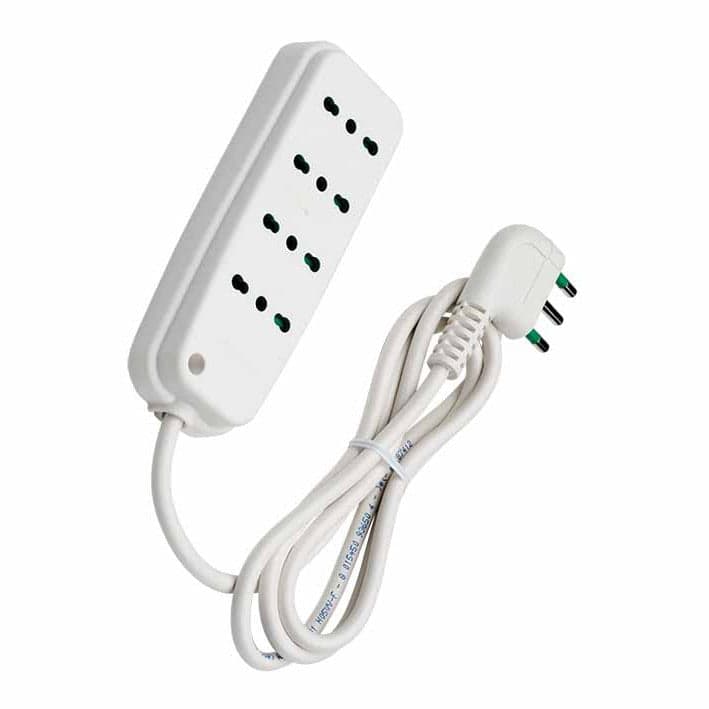 Multipresa 4 Posti con Spina Italiana Angolata Bianco in Multiprese Scontolo.net - Potenza, commercioVirtuoso.it