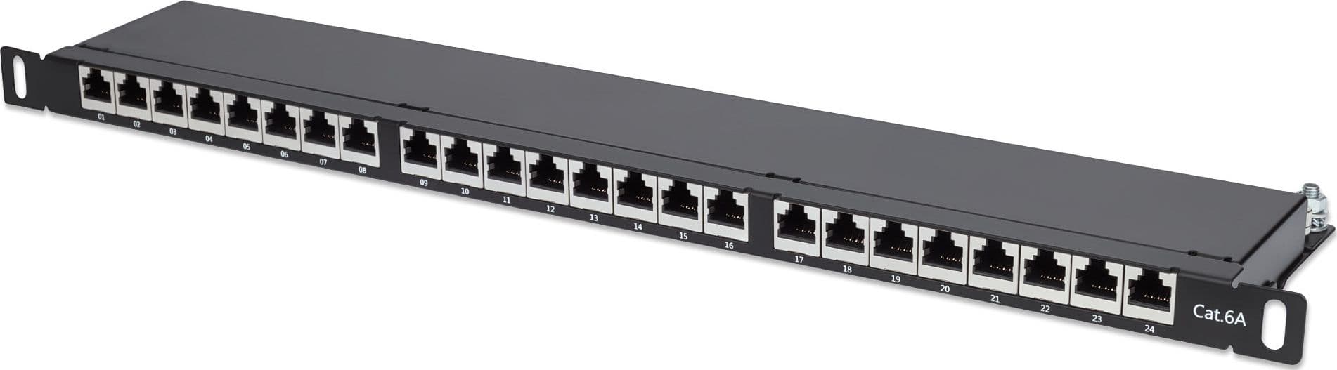 Pannello Patch 24 Posti 19'' 0.5U Cat6a Schermato Nero in Cavi Ethernet Scontolo.net - Potenza, commercioVirtuoso.it