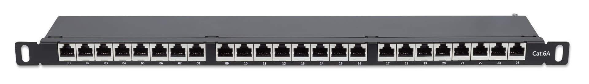 Pannello Patch 24 Posti 19'' 0.5U Cat6a Schermato Nero in Cavi Ethernet Scontolo.net - Potenza, commercioVirtuoso.it