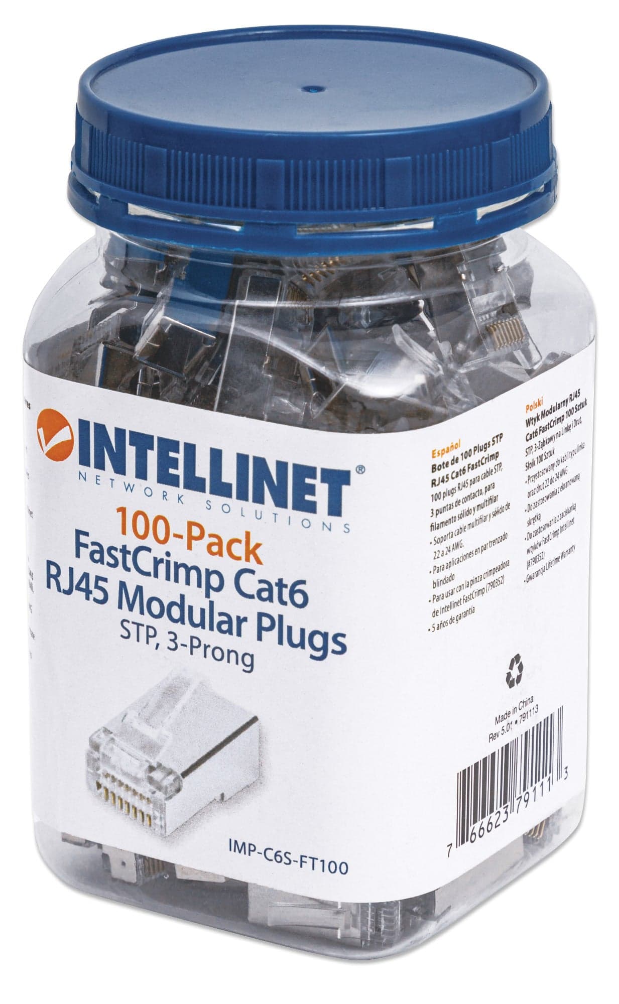 Confezione 100 Plug modulari RJ45 passanti Cat6 FastCrimp in Cavi Ethernet Scontolo.net - Potenza, commercioVirtuoso.it