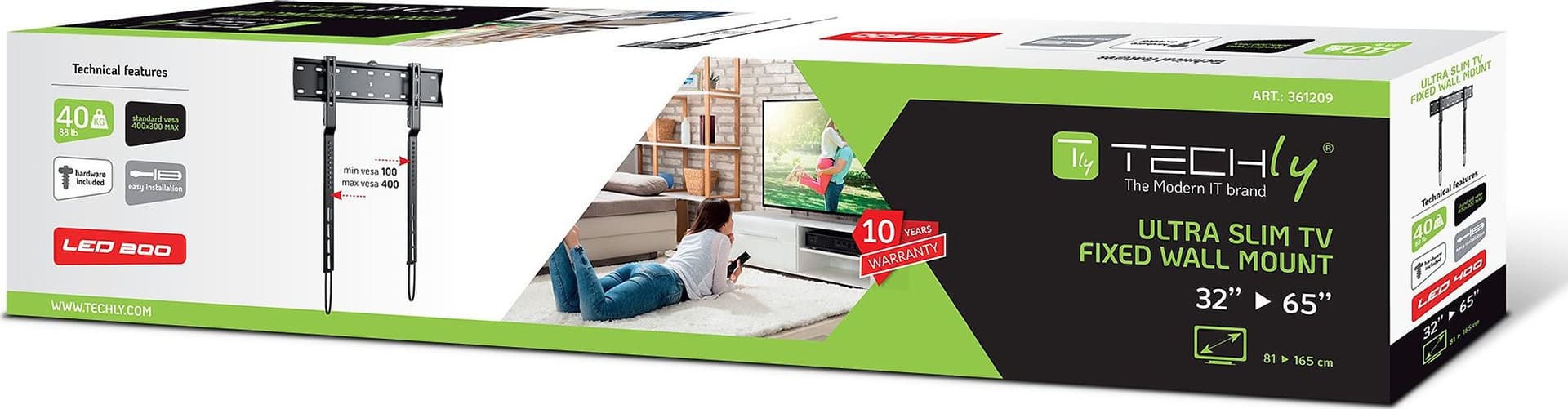 Supporto fisso da Muro Ultra-Slim per TV LED/LCD 32-65'' in Supporti da parete e da soffitto Scontolo.net - Potenza, commercioVirtuoso.it