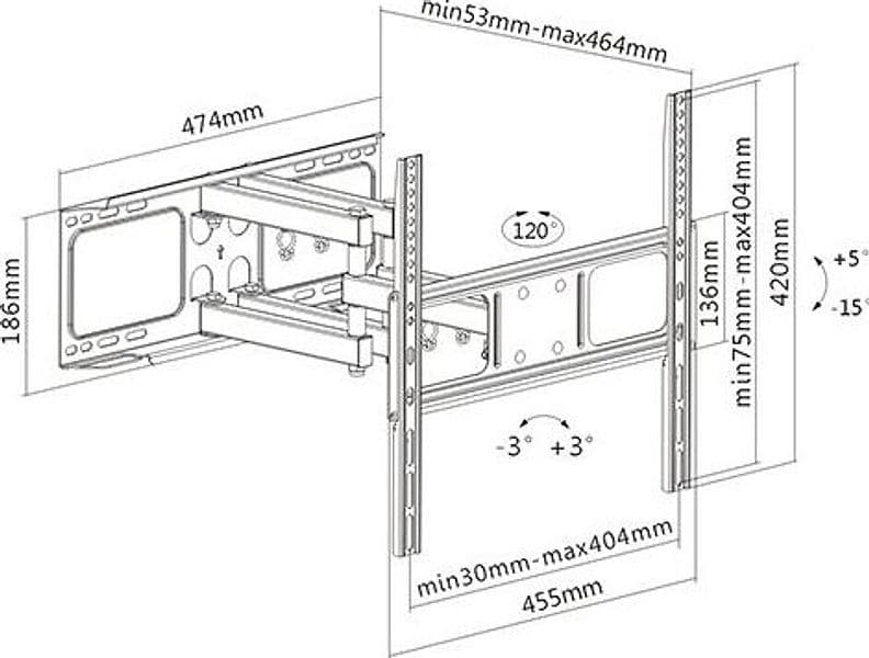 Supporto da parete per TV LED/LCD da 32'' a 55'' in Supporti da parete e da soffitto Scontolo.net - Potenza, commercioVirtuoso.it