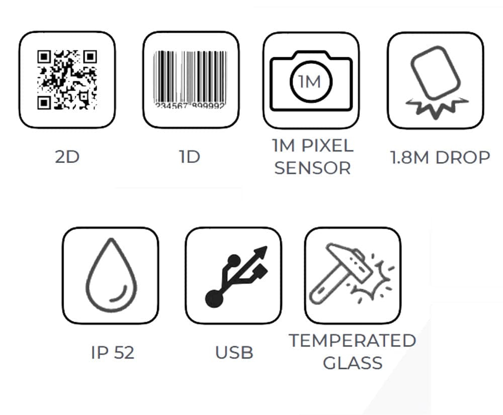 Lettore Barcode Professionale 1D e 2D 1M Pixel CMOS Elite con supporto in Lettori di codice a barre Scontolo.net - Potenza, commercioVirtuoso.it