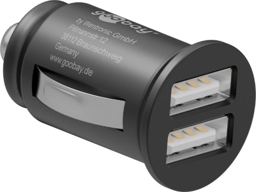 Caricatore Compatto da Auto 2 porte USB max.12W/2.4A Nero in Caricabatterie da auto Scontolo.net - Potenza, commercioVirtuoso.it