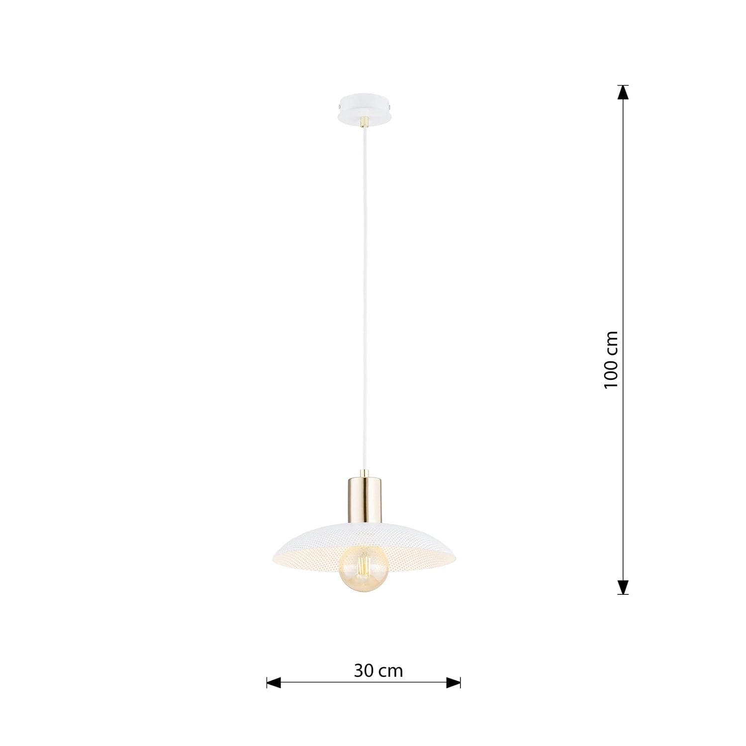 Sospensione Contemporanea Spirit 1 Luce In Acciaio Oro E Bianco in Lampade a sospensione LuceArt - Montecorvino Pugliano, commercioVirtuoso.it