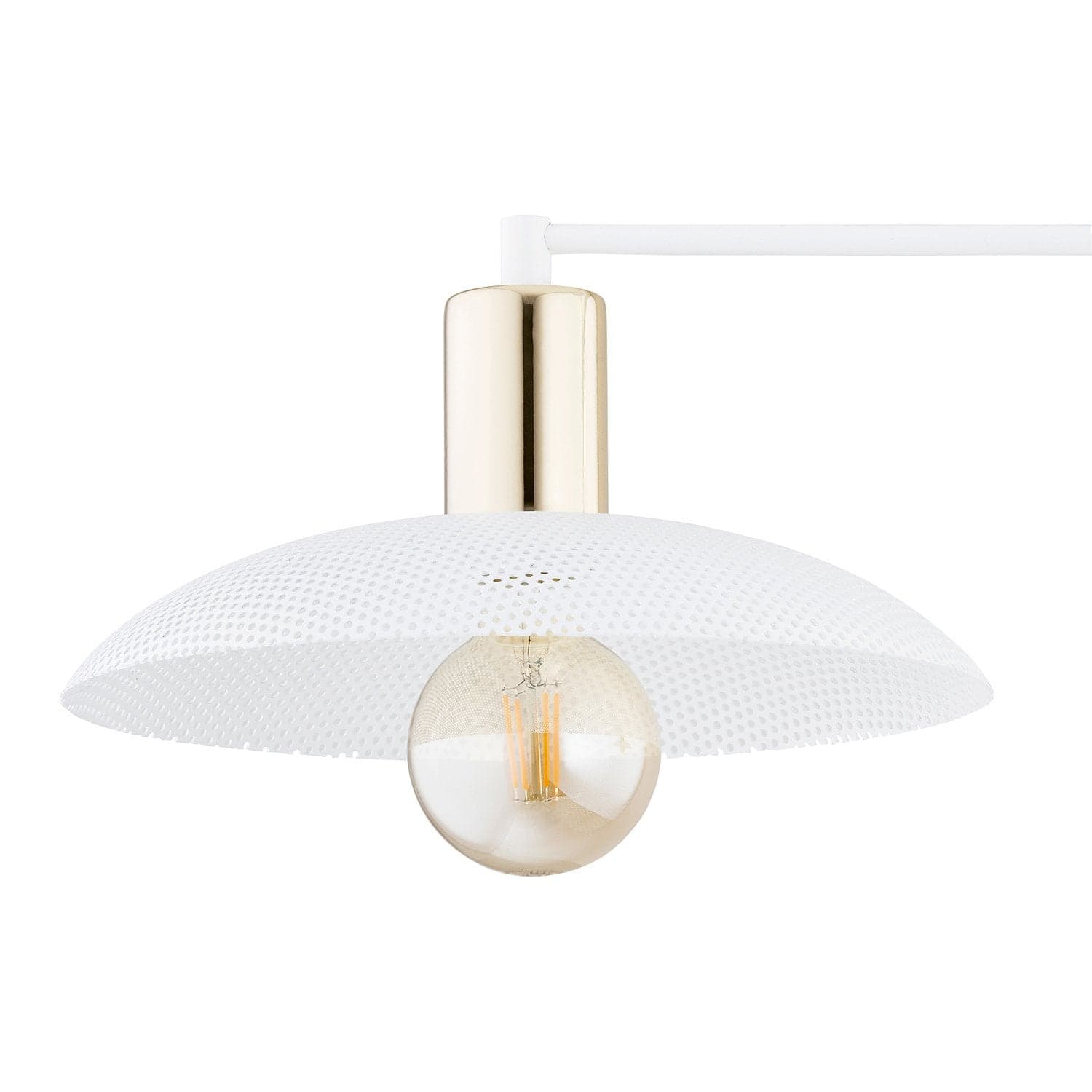 Plafoniera Contemporanea Spirit 2 Luci In Acciaio Oro E Bianco in Plafoniere LuceArt - Montecorvino Pugliano, commercioVirtuoso.it