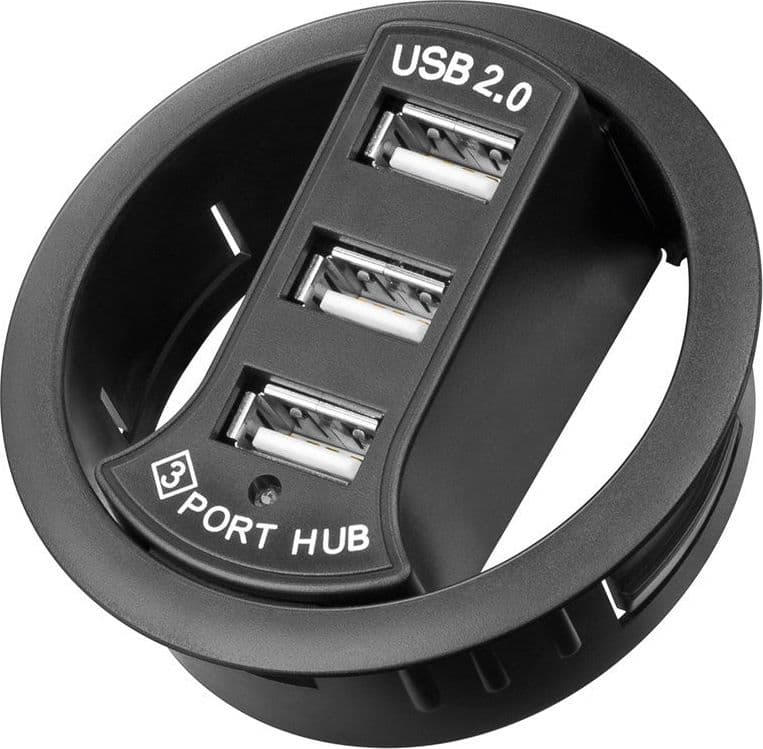 Hub USB 2.0 3 porte In-Desk diametro 6 cm in  Scontolo.net - Potenza, commercioVirtuoso.it