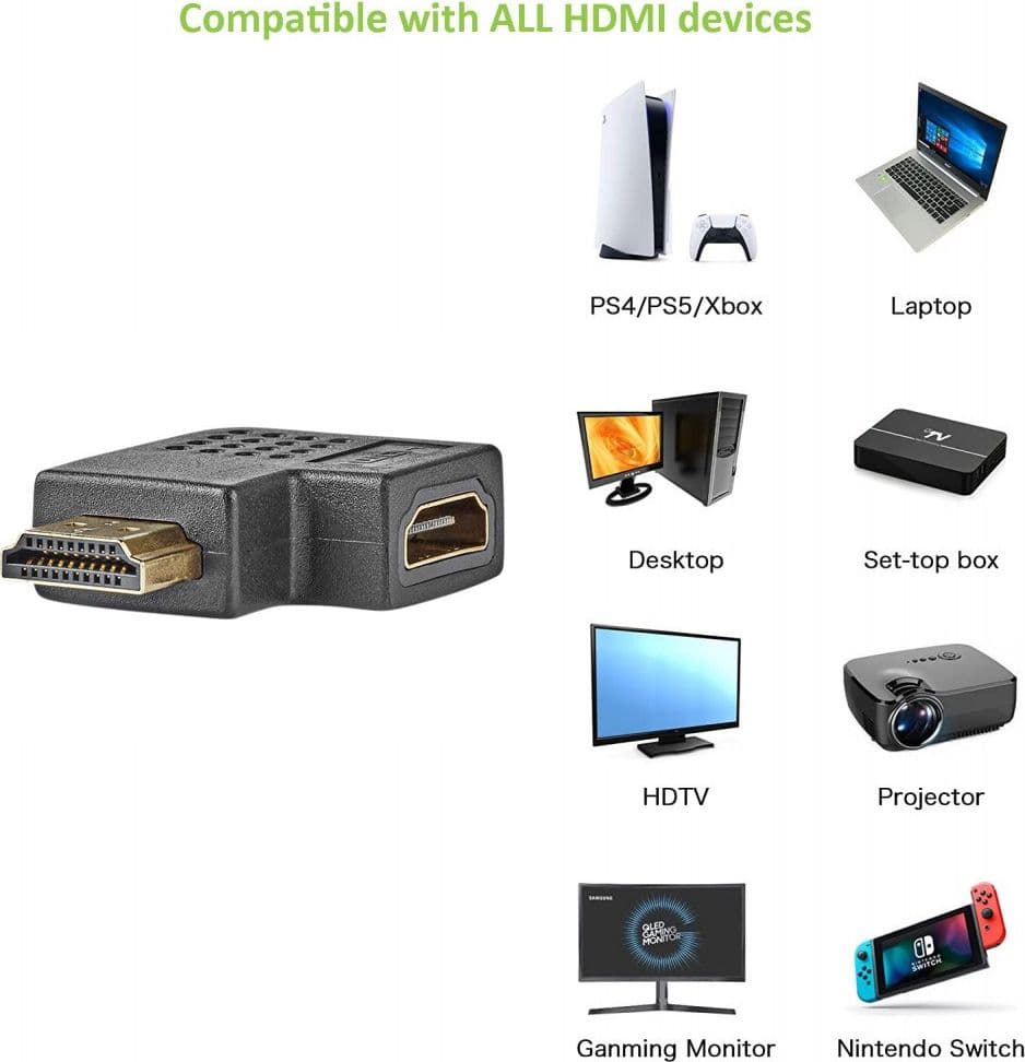 Adattatore HDMI Maschio / Femmina Angolato 270&deg in Cavi HDMI Scontolo.net - Potenza, commercioVirtuoso.it