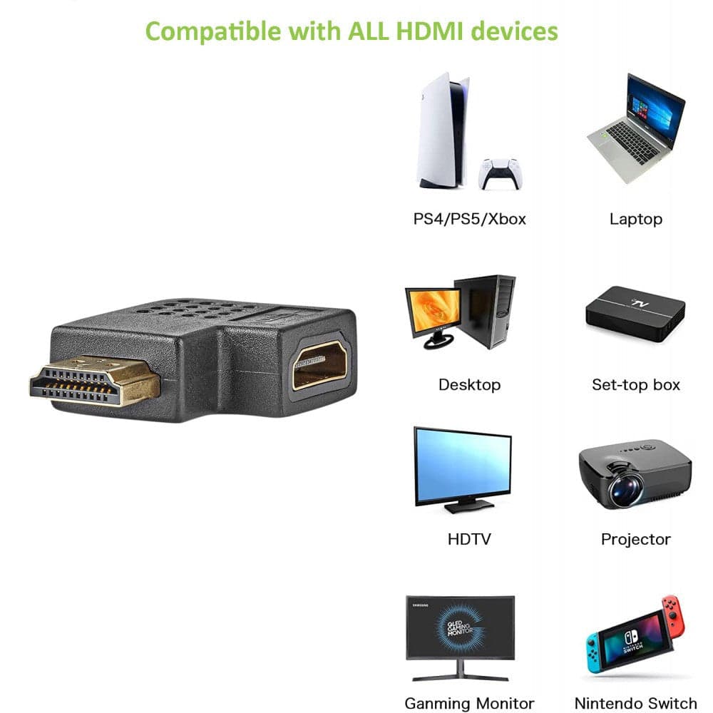 Adattatore HDMI Maschio / Femmina Angolato 270&deg in Cavi HDMI Scontolo.net - Potenza, commercioVirtuoso.it