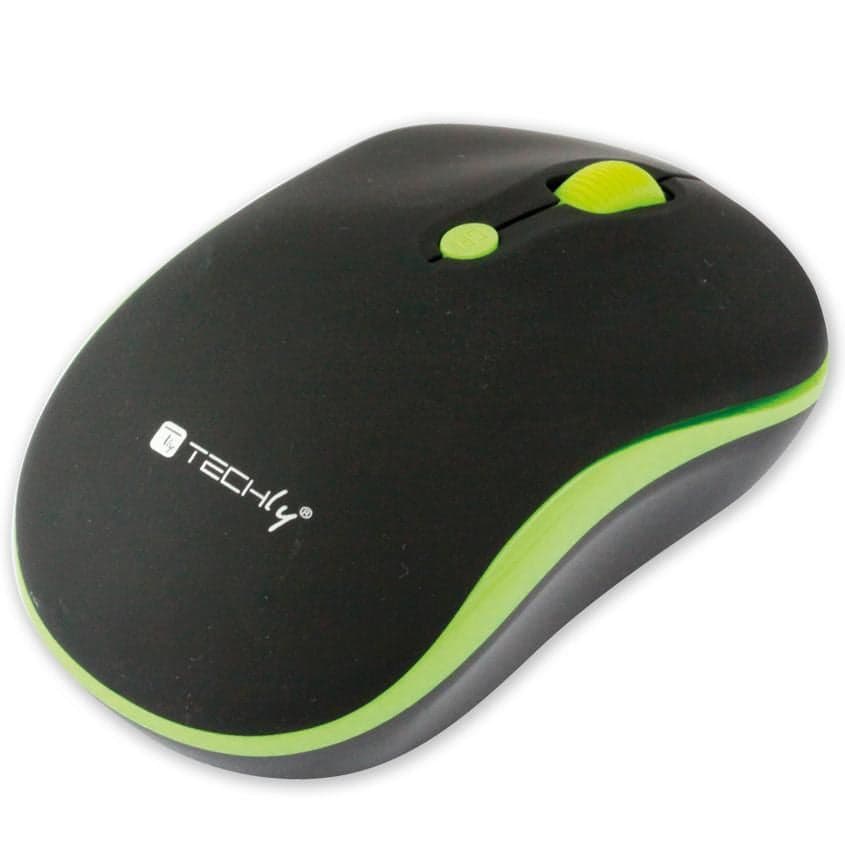Mouse Wireless 2.4GHz 800-1600 dpi Nero/Verde in  Scontolo.net - Potenza, commercioVirtuoso.it