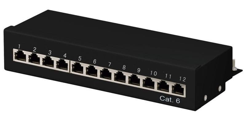 Pannello Patch 12 Porte Cat. 6 FTP Nero in Cavi Ethernet Scontolo.net - Potenza, commercioVirtuoso.it