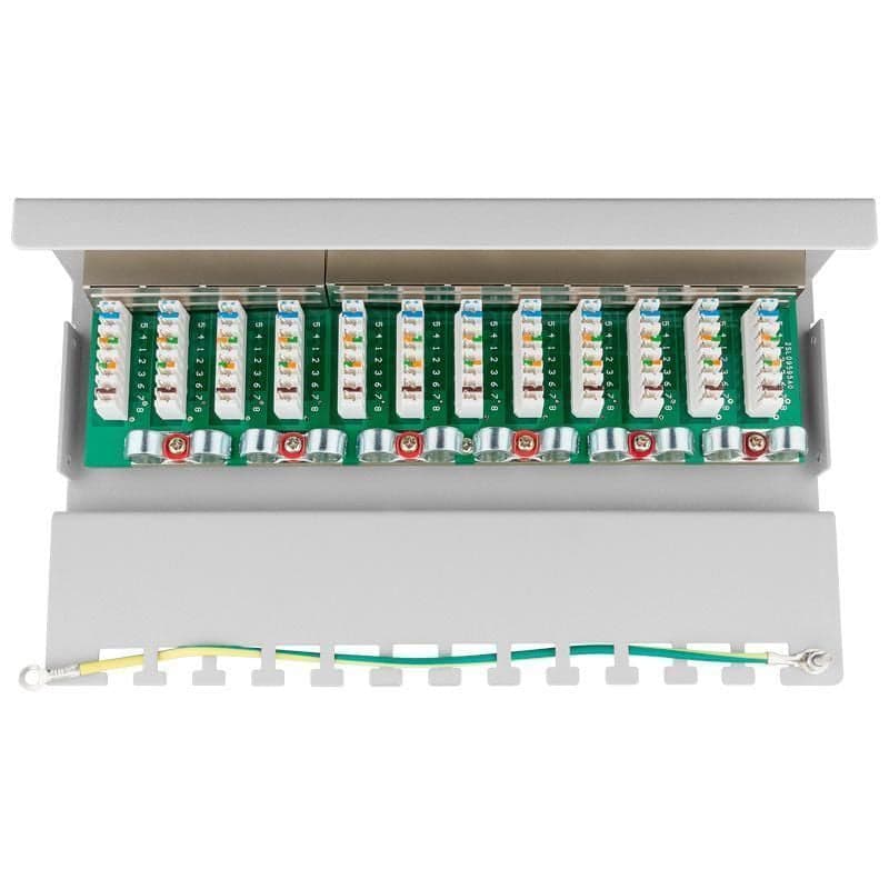 Pannello Patch 12 Porte Cat. 6 FTP Grigio in Cavi Ethernet Scontolo.net - Potenza, commercioVirtuoso.it