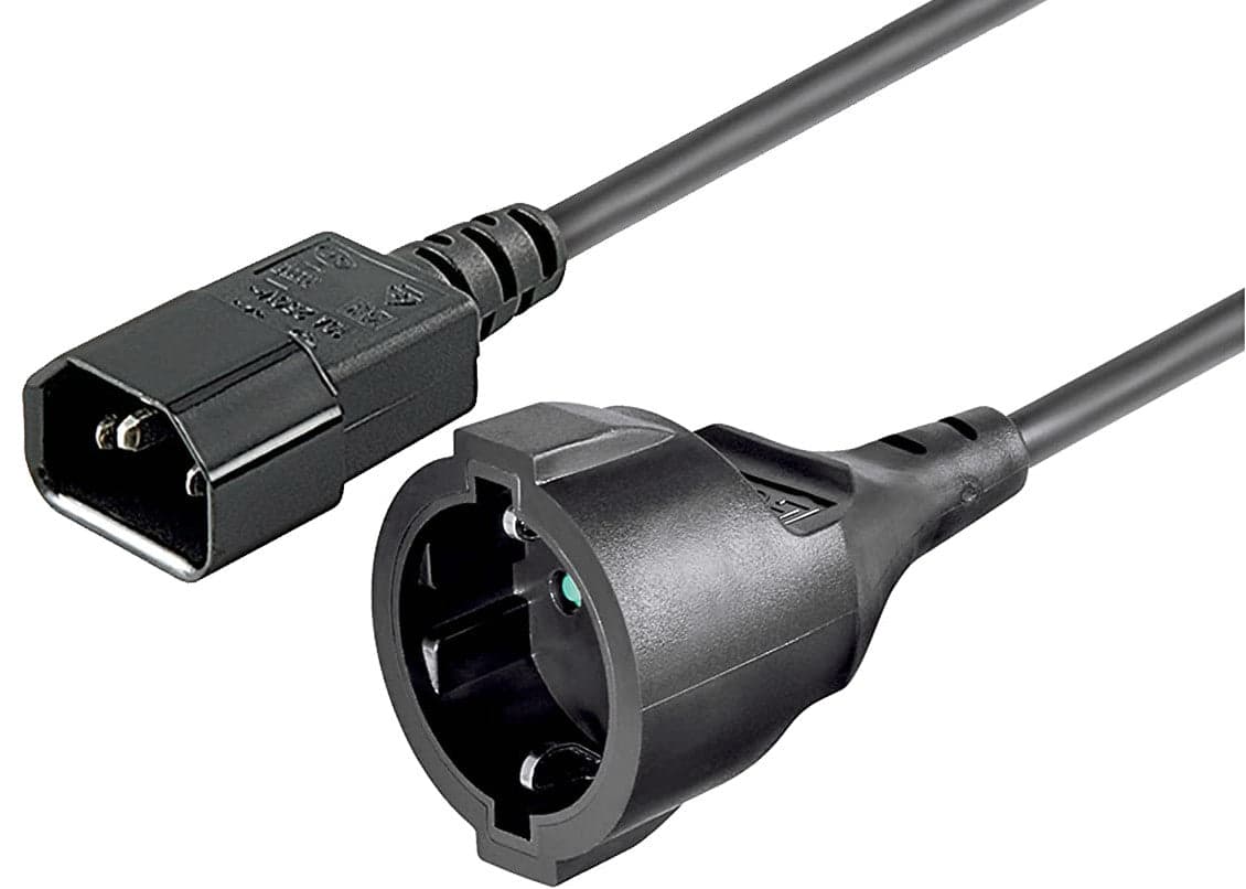 Cavo di Alimentazione VDE C14 Maschio / Schuko Femmina 1,5m Nero in Cavi di alimentazione Scontolo.net - Potenza, commercioVirtuoso.it