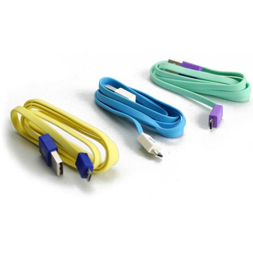Cavo Flat USB AM a Micro USB M 1m Giallo / Blu in  Scontolo.net - Potenza, commercioVirtuoso.it
