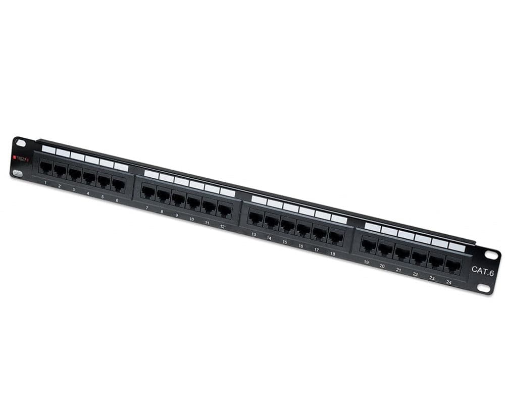 Pannello Patch UTP 24 Posti RJ45 Cat.6 Techly in Pannelli patch Ethernet Scontolo.net - Potenza, commercioVirtuoso.it