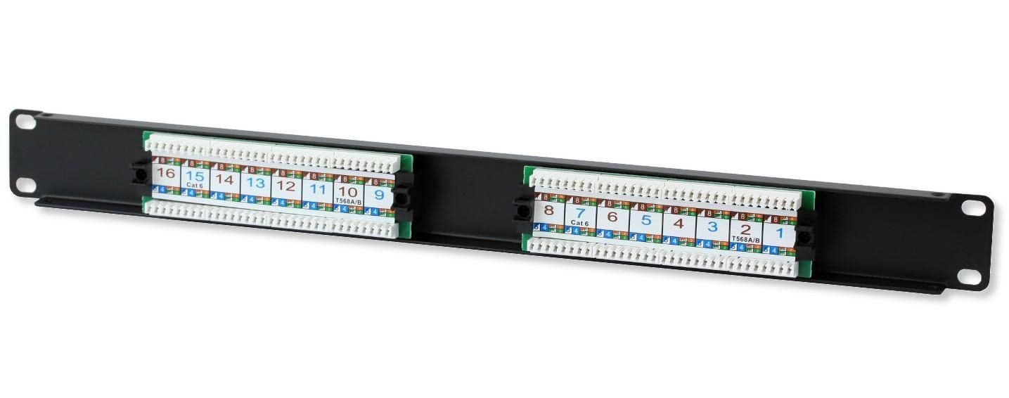 Pannello Patch UTP 16 Posti RJ45 Cat.6 Techly in Pannelli patch Ethernet Scontolo.net - Potenza, commercioVirtuoso.it