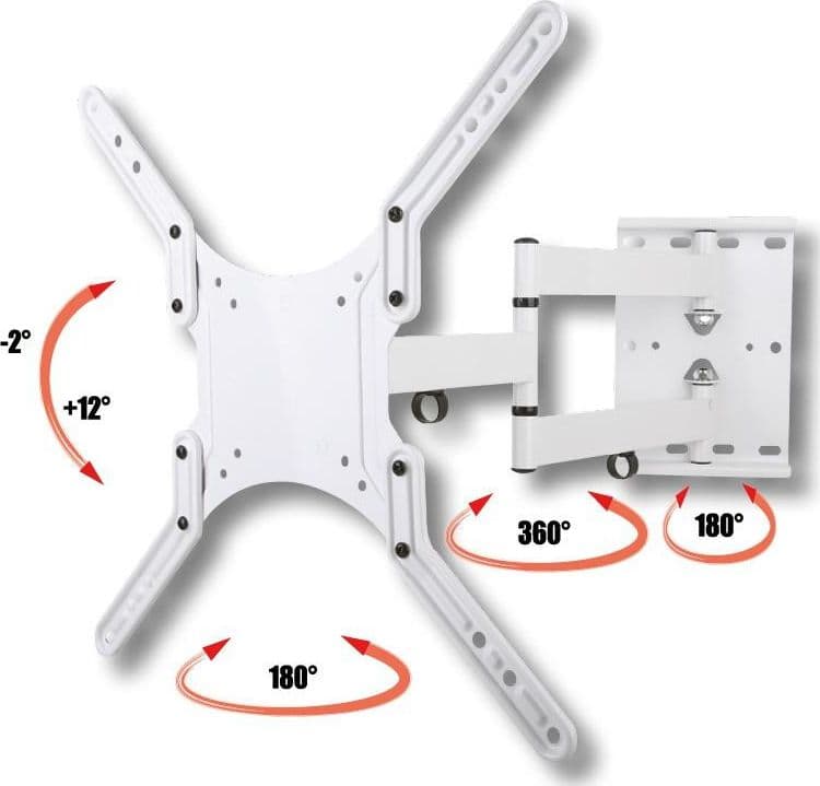 Supporto a Muro Ultra Slim per TV LED LCD 23-55'' Bianco in Supporti da parete e da soffitto Scontolo.net - Potenza, commercioVirtuoso.it