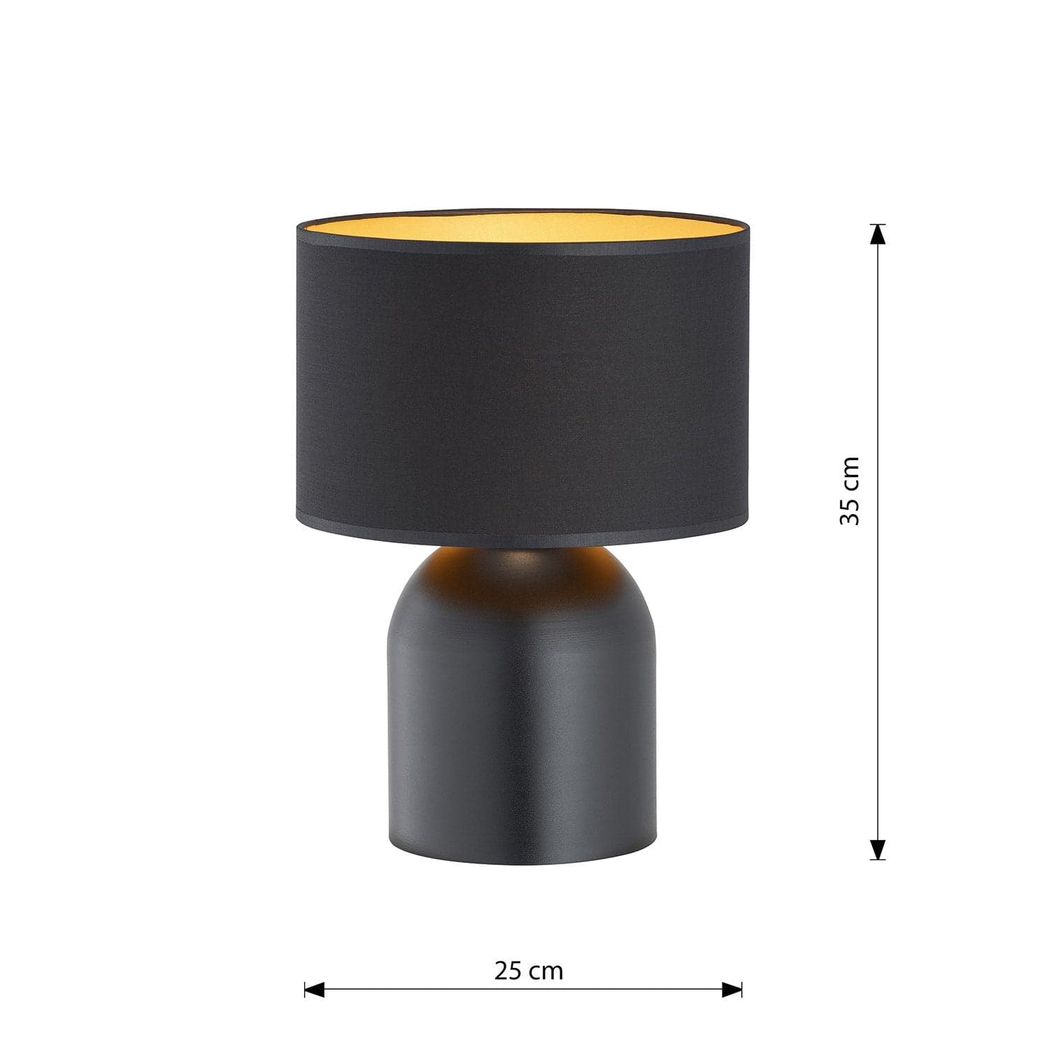 Lampada Da Tavolo Nordica Aspen 1 Luce In Acciaio Nero E Oro in Lampade da tavolo e abat-jour LuceArt - Montecorvino Pugliano, commercioVirtuoso.it