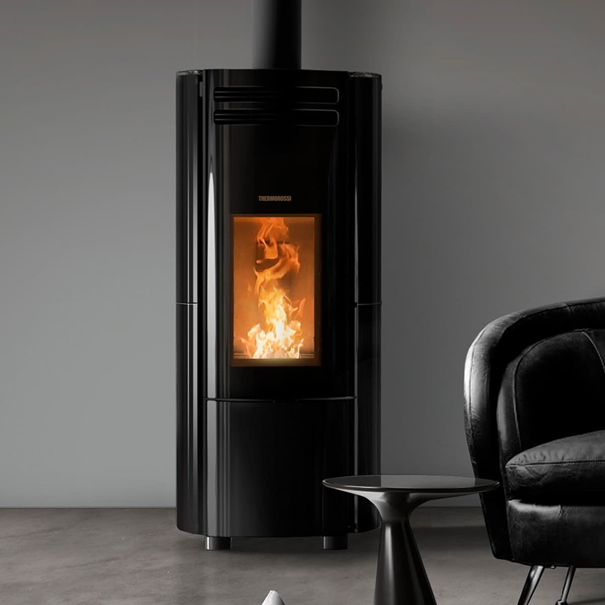 Thermorossi Stufa a Pellet Popstar Cristallo 10.2kW in Termostati Masterbrico - Longobardi, commercioVirtuoso.it
