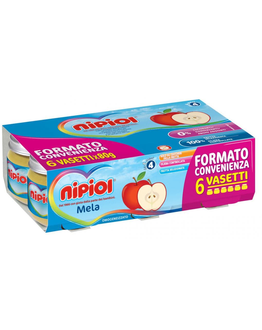 Nipiol omogeneizzato mela 6vasettix80g in Dessert in vasetto per neonati Clubfarma - Melilli, commercioVirtuoso.it
