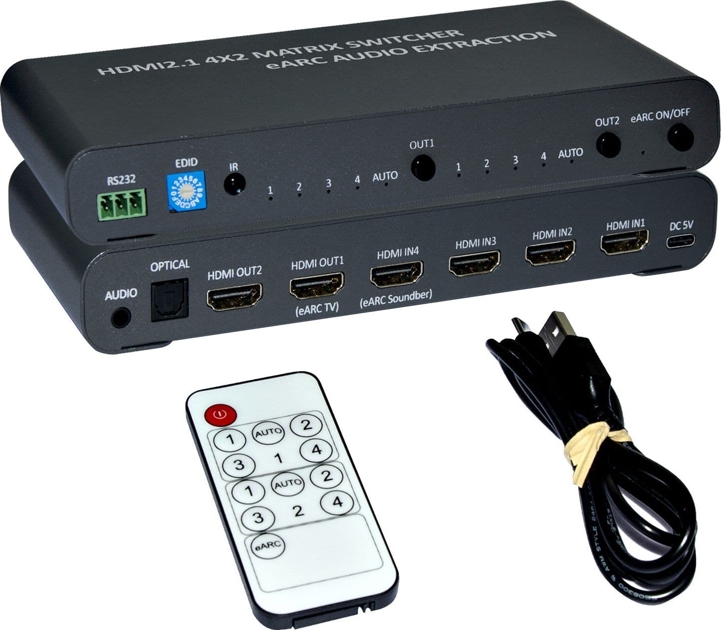 Switch Matrix HDMI 4x2 8K con Estrattore Audio Esterno in Selettori audio-video Scontolo.net - Potenza, commercioVirtuoso.it