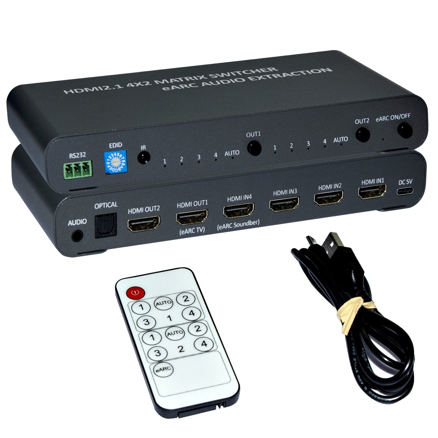 Switch Matrix HDMI 4x2 8K con Estrattore Audio Esterno in Selettori audio-video Scontolo.net - Potenza, commercioVirtuoso.it