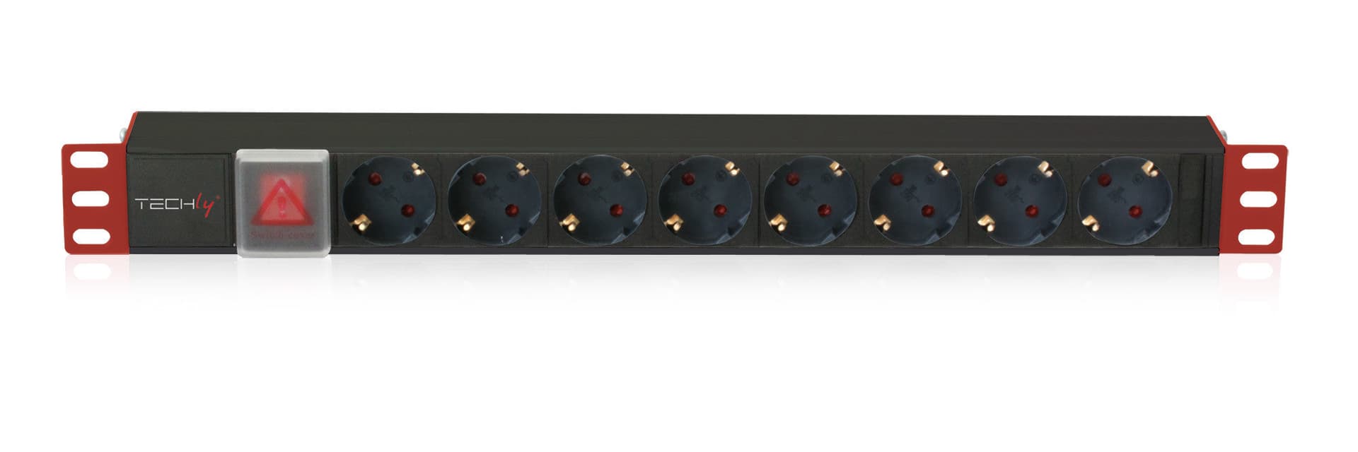 Multipresa 8 Posti da Rack 19'' con Interruttore Spina Schuko Angolata 1U in Multiprese Scontolo.net - Potenza, commercioVirtuoso.it