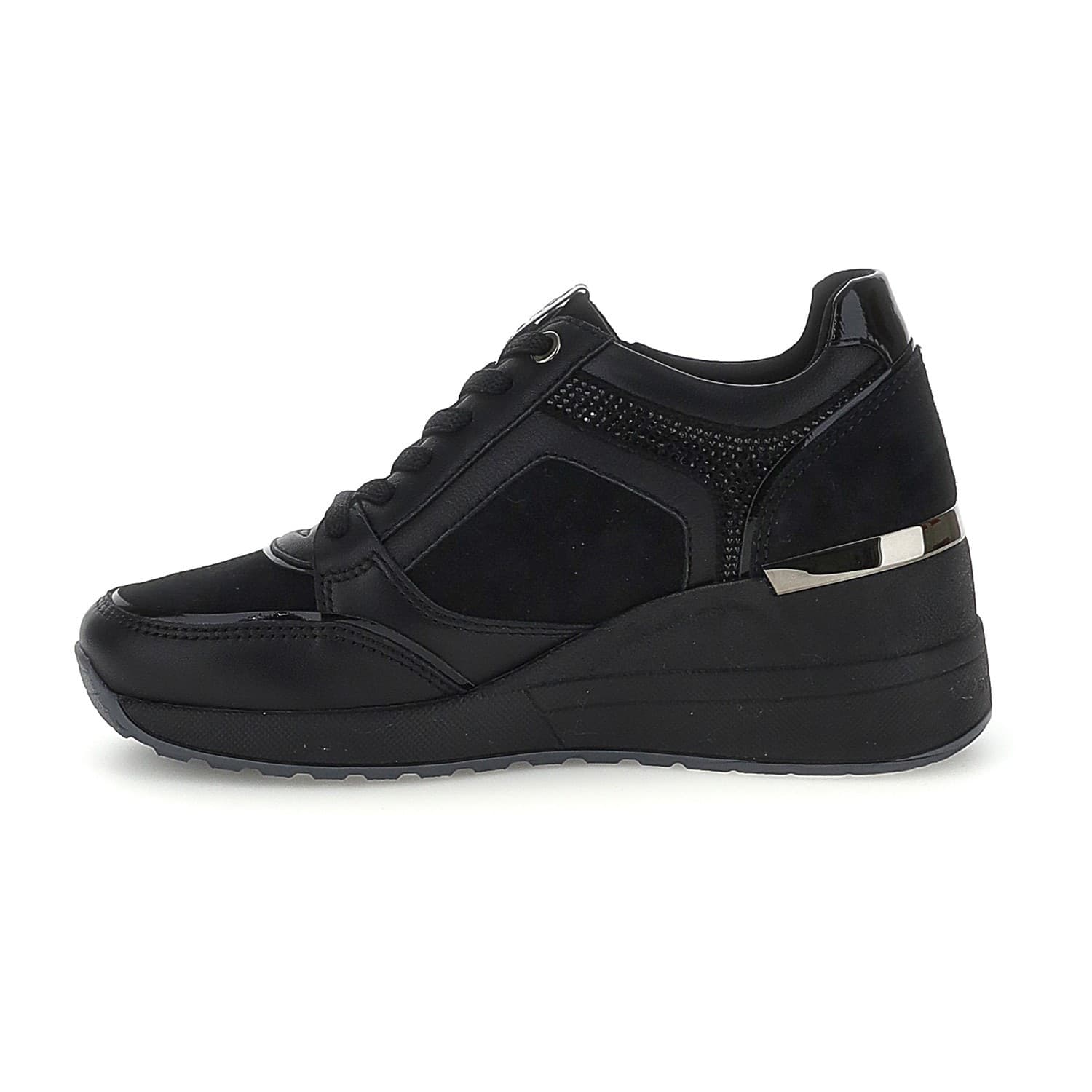Stonefly sneakers donna Mina 1 in pelle e camoscio black 223233 in Sneaker casual Teresi Calzature - Marsala, commercioVirtuoso.it