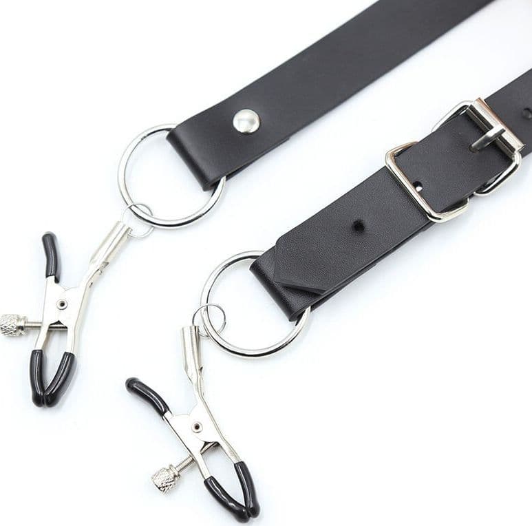 OHMAMA FETISH - PINZE PER CLITORIDE CON CINGHIE PER GAMBE in prodotto Desideria Shop - Latina, commercioVirtuoso.it