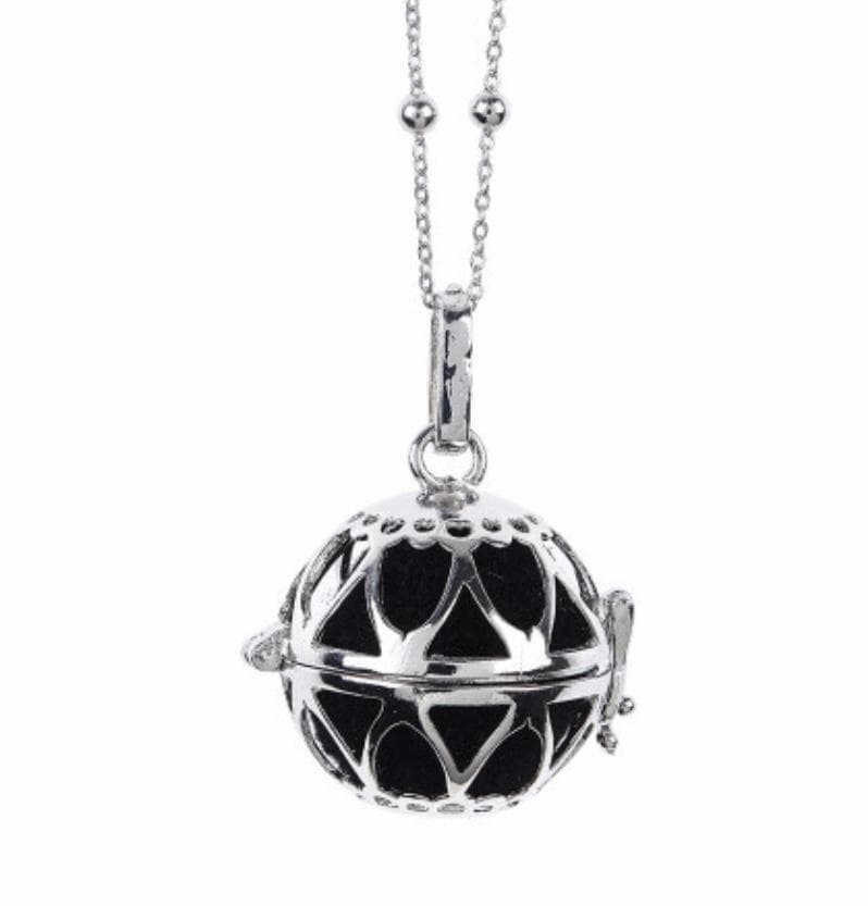 BOCCADAMO - Collana con batuffolo da profumare nero