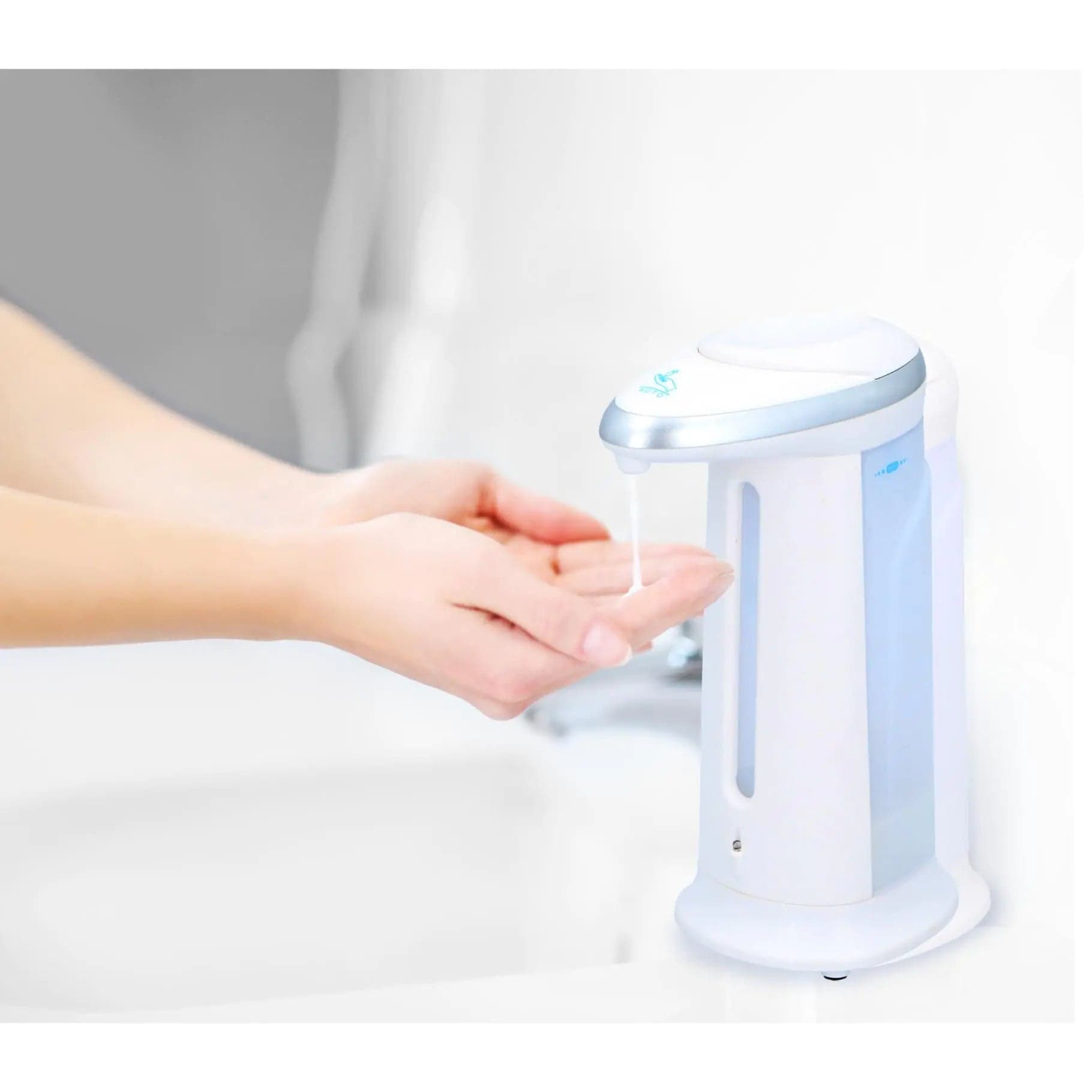 Erogatore Automatico Sapone Liquido Dispenser Infrarossi 330ml Bianco Azzurro in Dosatori per sapone liquido Danyx - Casoria, commercioVirtuoso.it