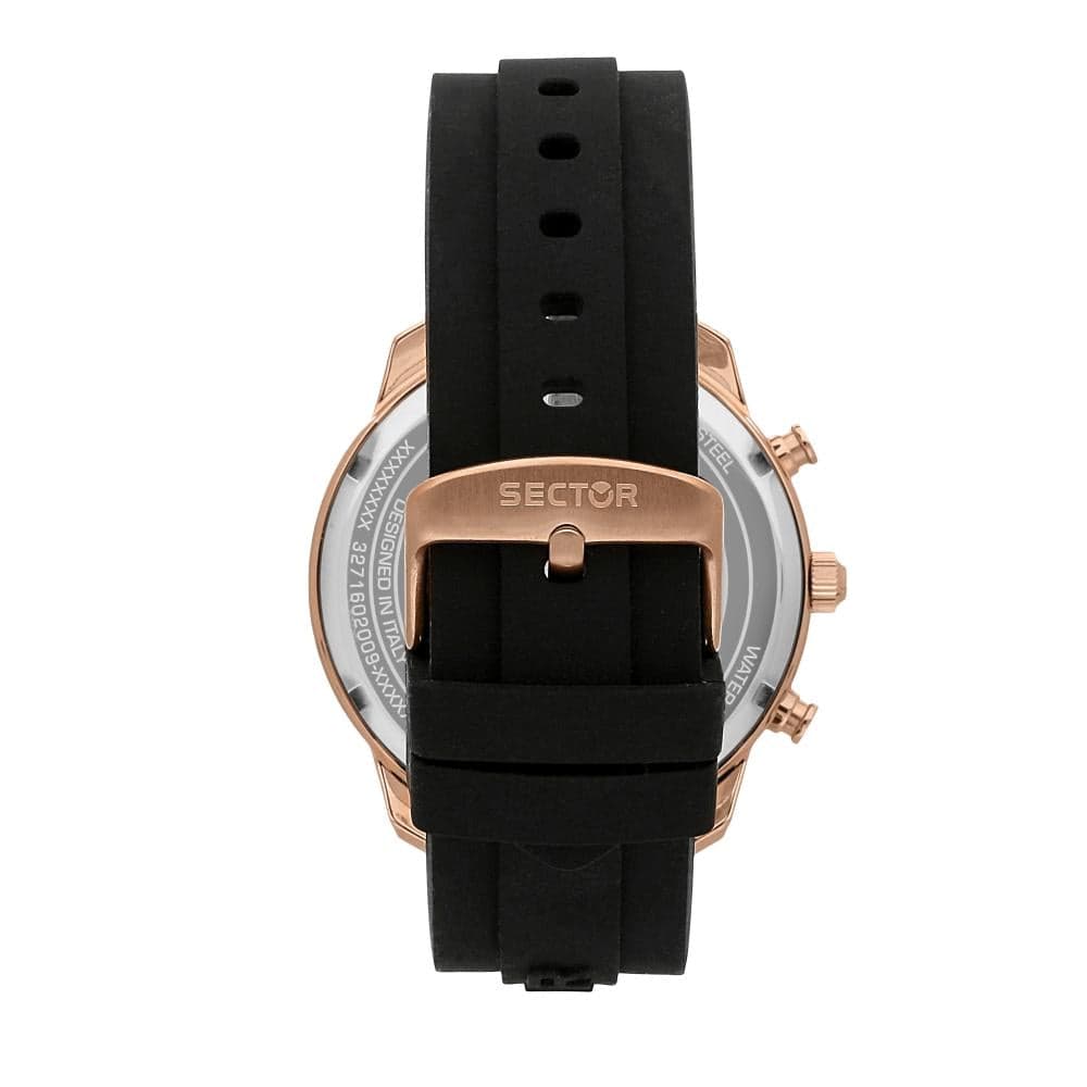 Orologio SECTOR uomo Oversize cronografo gomma nero / oro rosa in Orologi da polso Web Time Orologi - Milano, commercioVirtuoso.it