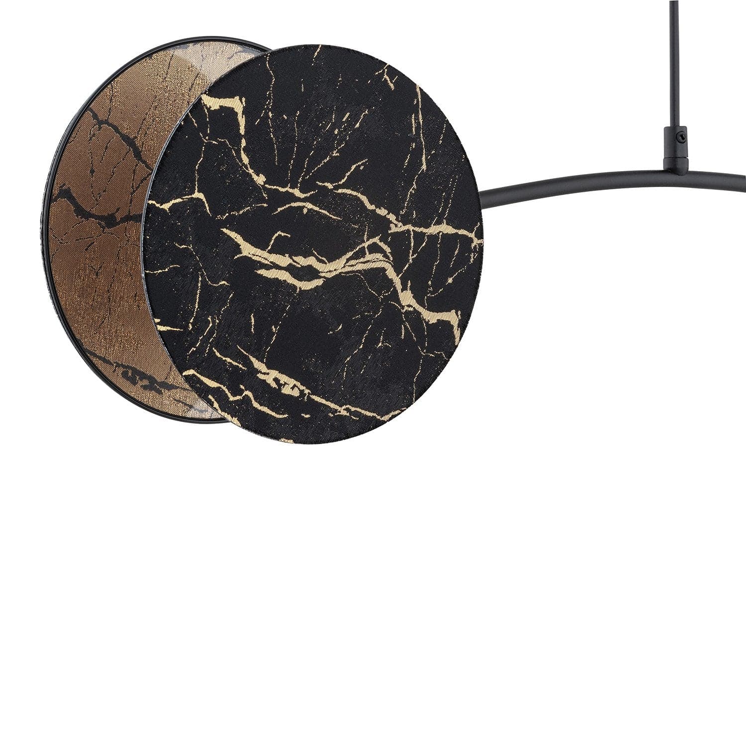 Lampada A Sospensione 2 Luci Moderna Motif In Acciaio Effetto Marmo Nero in Lampade a sospensione LuceArt - Montecorvino Pugliano, commercioVirtuoso.it