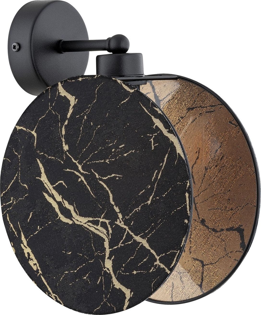 Applique 1 Luce Moderna Motif In Acciaio Effetto Marmo Nero in Applique LuceArt - Montecorvino Pugliano, commercioVirtuoso.it