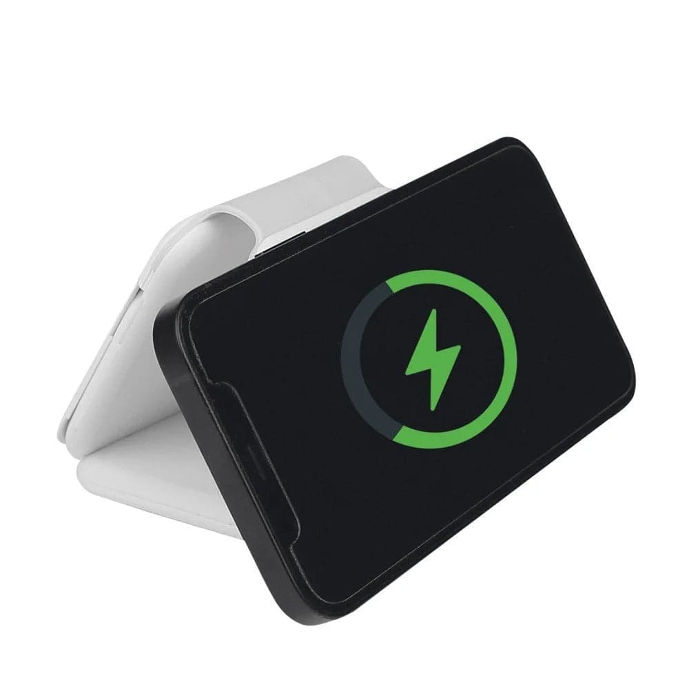 Stazione di Ricarica Wireless Qi Magnetica Pieghevole per Smartphone e Smartwatch in Caricabatterie a induzione Scontolo.net - Potenza, commercioVirtuoso.it