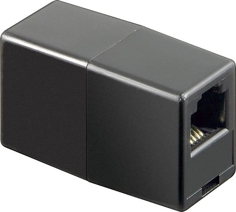 Accoppiatore telefonico RJ11 6 poli 4 contatti Pin to Pin F/F Nero in Cavi Scontolo.net - Potenza, commercioVirtuoso.it
