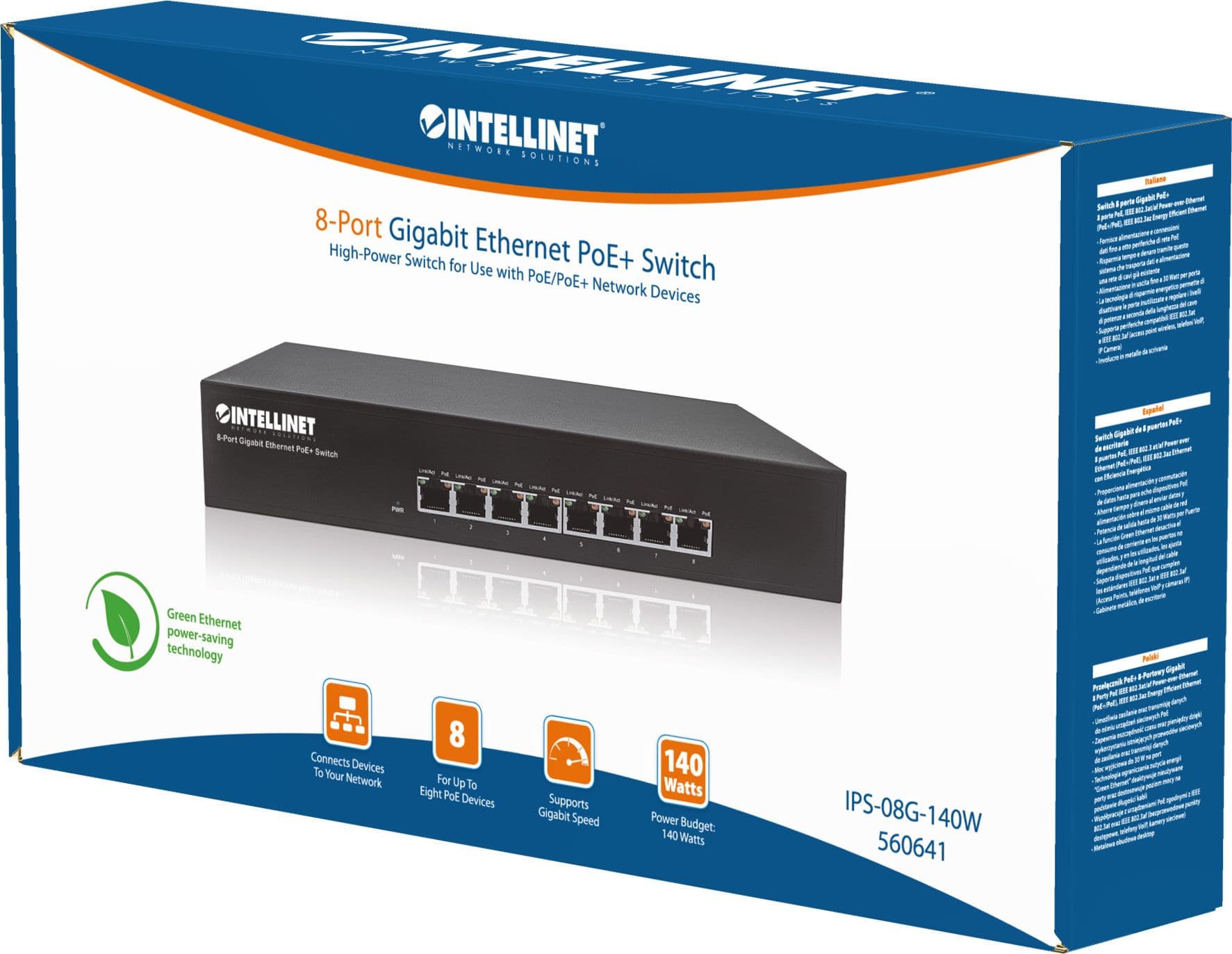 Switch 8 porte Gigabit PoE+ in  Scontolo.net - Potenza, commercioVirtuoso.it