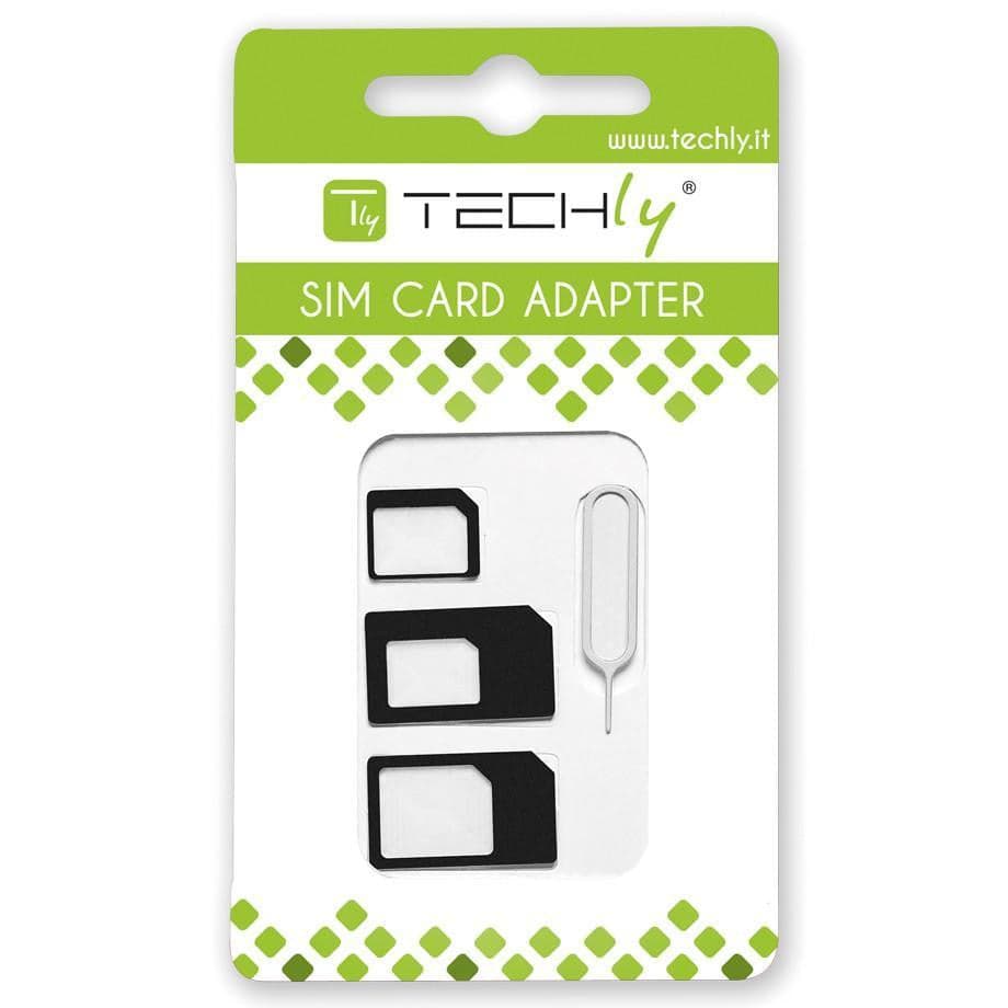Adattatore Scheda SIM (4 in 1) nano-SIM, Micro-SIM e SIM Nero in Strumenti e accessori per le SIM Scontolo.net - Potenza, commercioVirtuoso.it