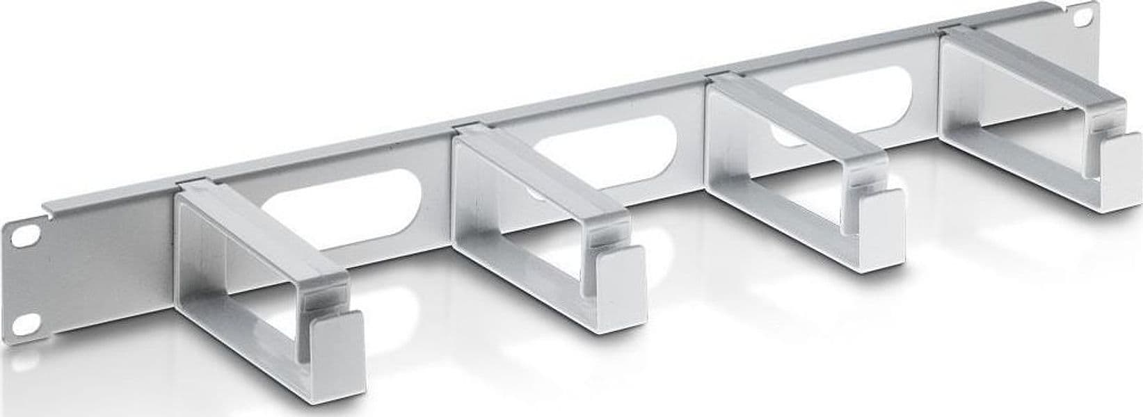 Pannello Passacavi 4 Anelli in Plastica Lunghi 3 Fori 1U Grigio in Clip fermacavi da parete Scontolo.net - Potenza, commercioVirtuoso.it