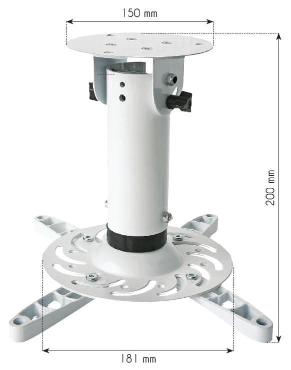 Staffa Universale a Soffitto per Proiettori Bianco in Supporti per proiettori Scontolo.net - Potenza, commercioVirtuoso.it